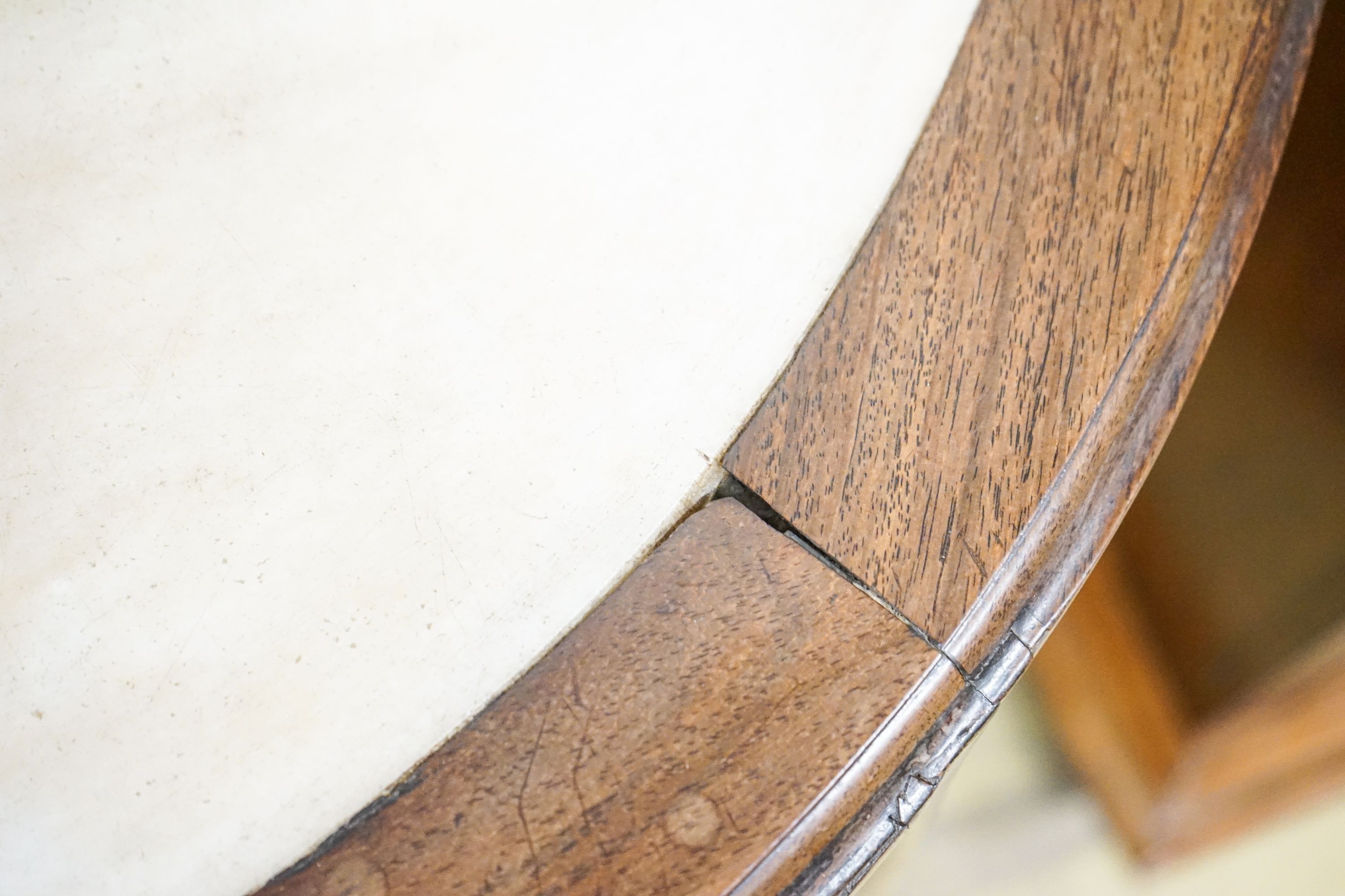 A pair of Chinese marble-topped demi lune console tables, width 82cm, depth 40cm, height 80cm
